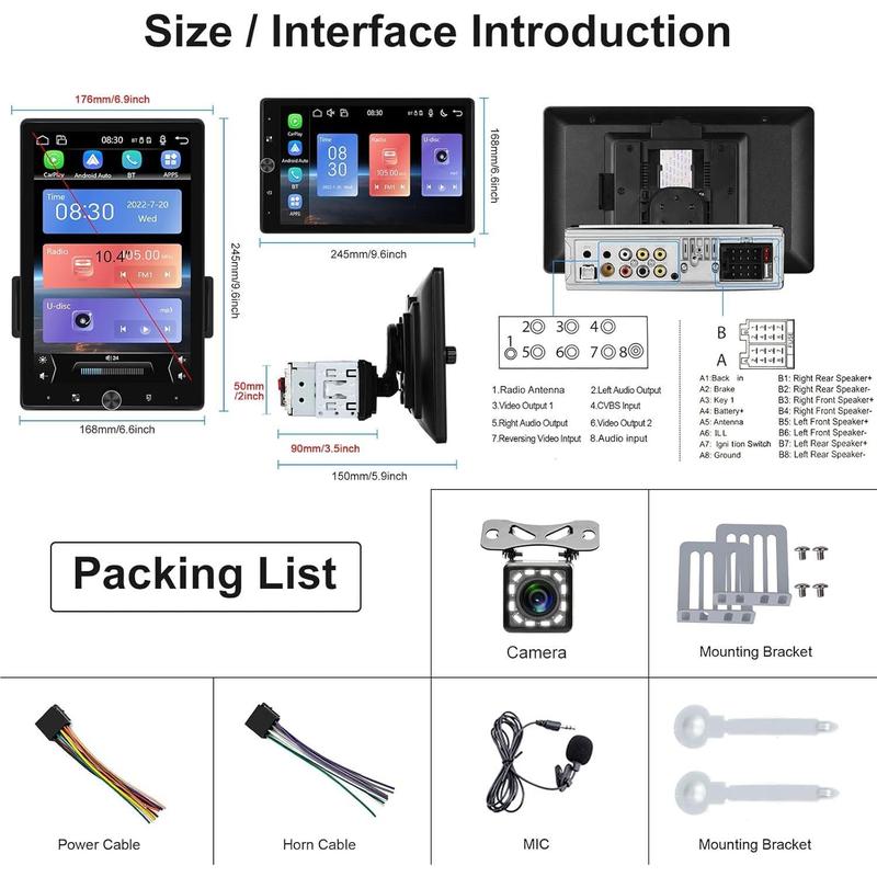 Hot Sale-10.4 Inch Single Din Car Stereo